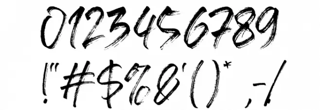 Blackpine  Font OTHER CHARS