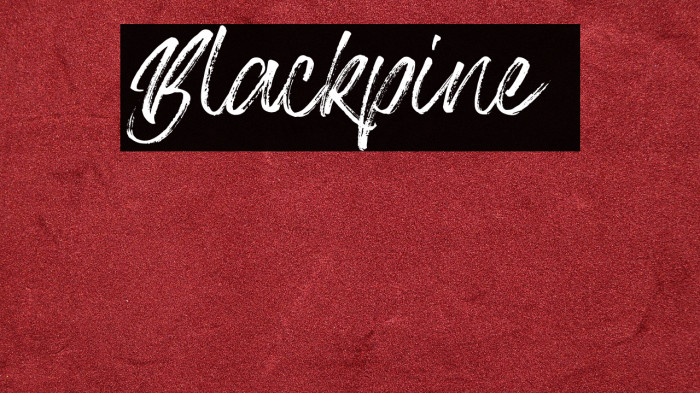Blackpine  Example 1