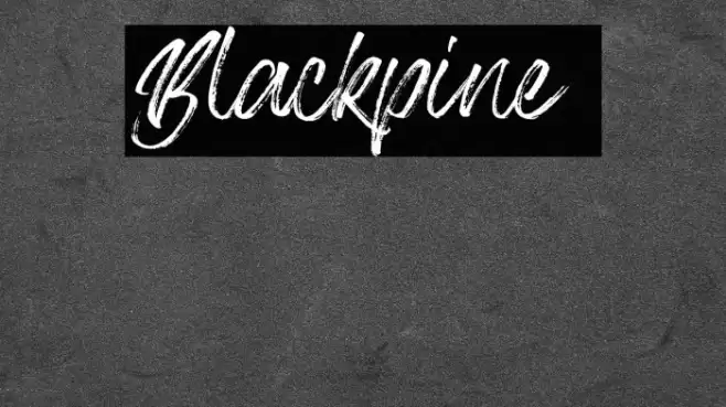 Blackpine Font examples