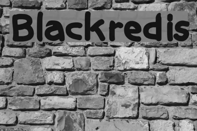 Blackredis Font examples