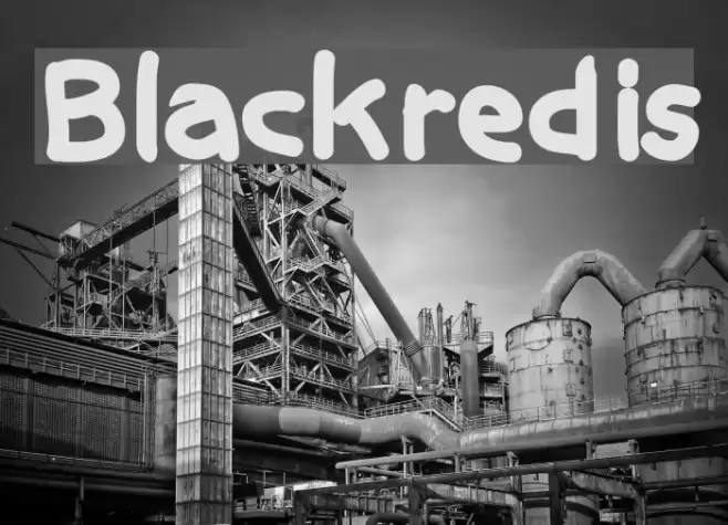 Blackredis Font examples