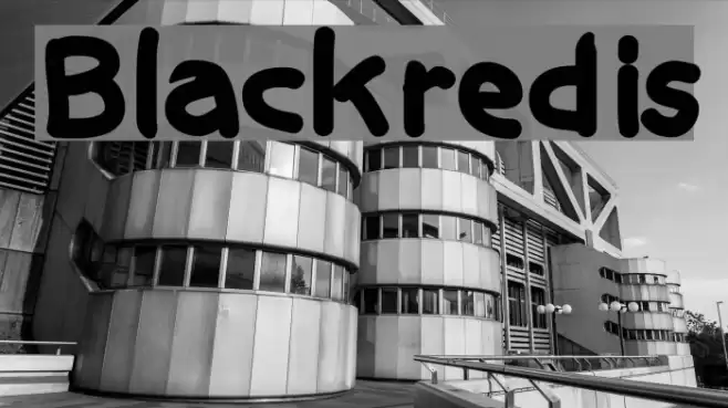 Blackredis Font examples