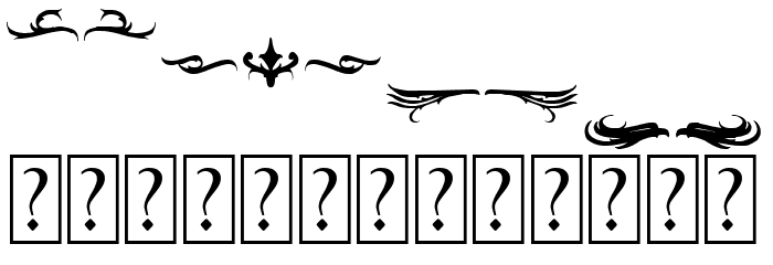 Blackrose Ornament Font LOWERCASE