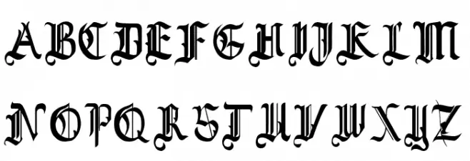 Blackrose Font UPPERCASE