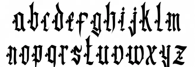 Blackrose フォント 小文字