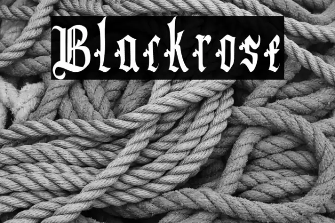 Blackrose Font examples