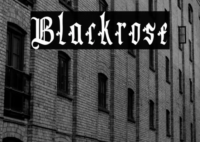 Blackrose Font examples