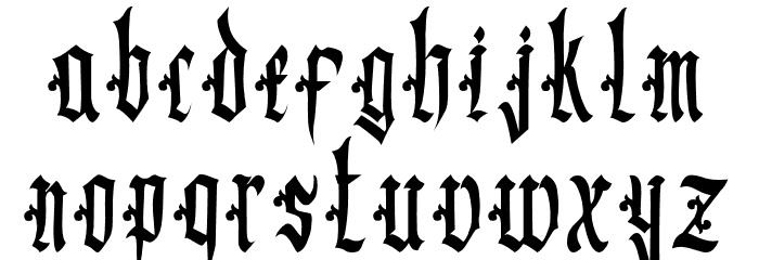 Blackrose Font LOWERCASE