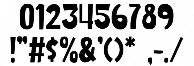 BlacksRoobin Font OTHER CHARS