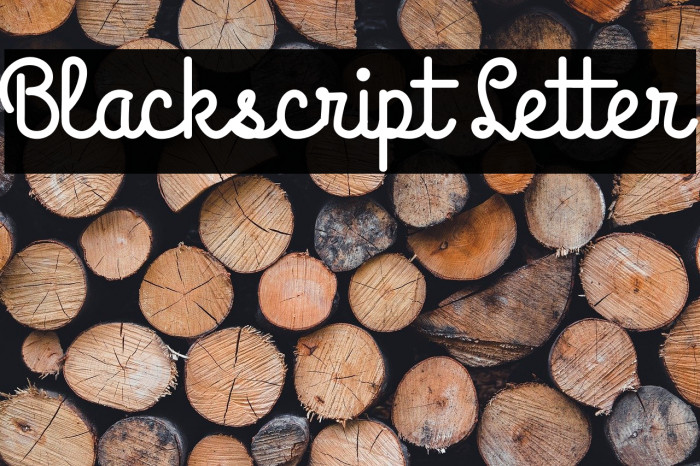 Blackscript Letter Example 2