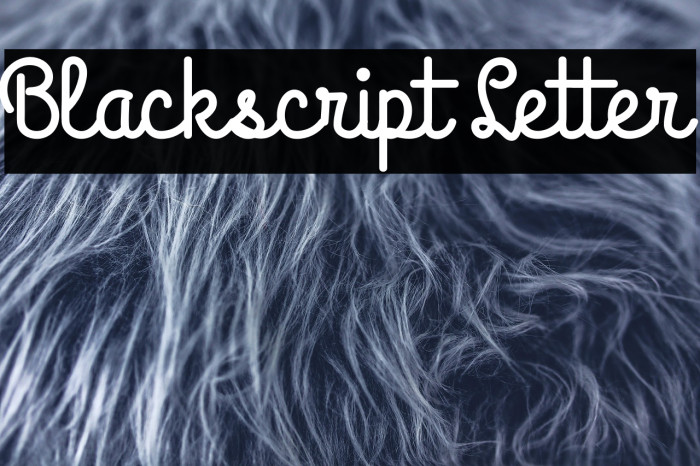 Blackscript Letter Example 3