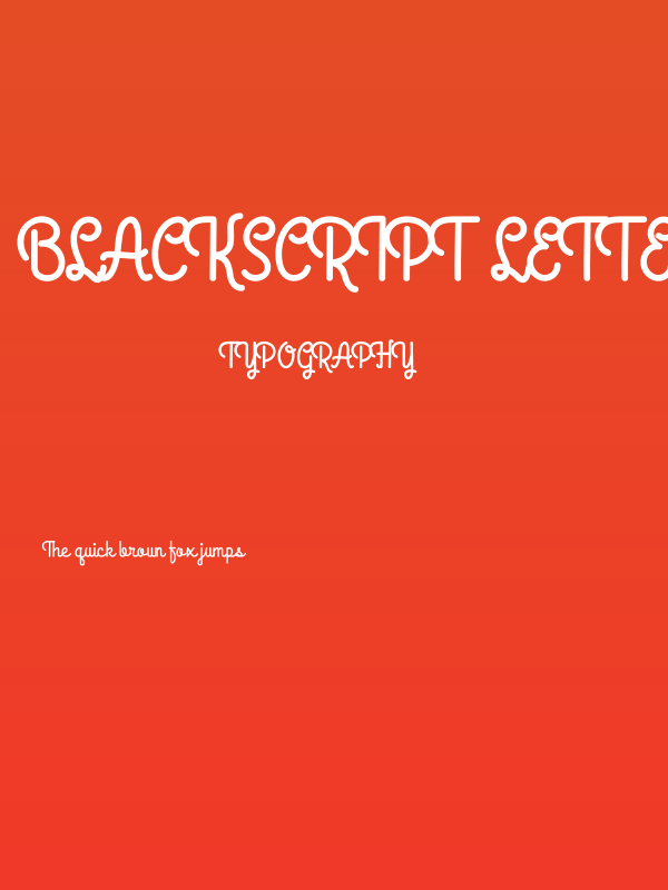 Blackscript Letter Poster