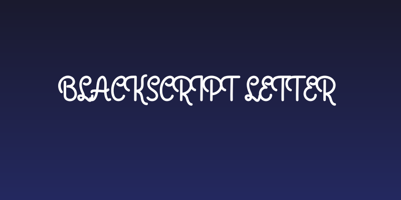 Blackscript Letter Social Header