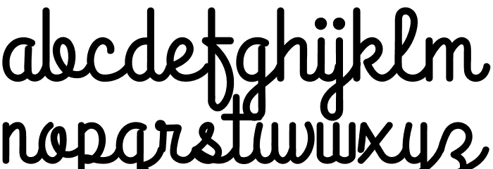 Blackscript Letter Font LOWERCASE