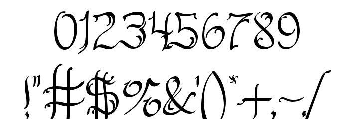 Blackscript Font OTHER CHARS