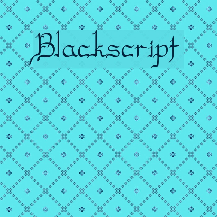 Blackscript Font examples