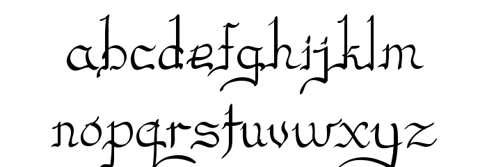 Blackscript Font LOWERCASE