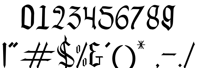 Blackshadow Font OTHER CHARS