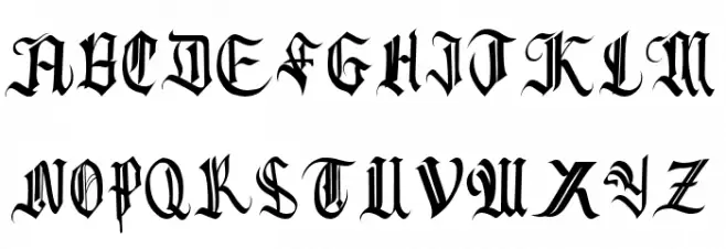 Blackshadow 字体 大写