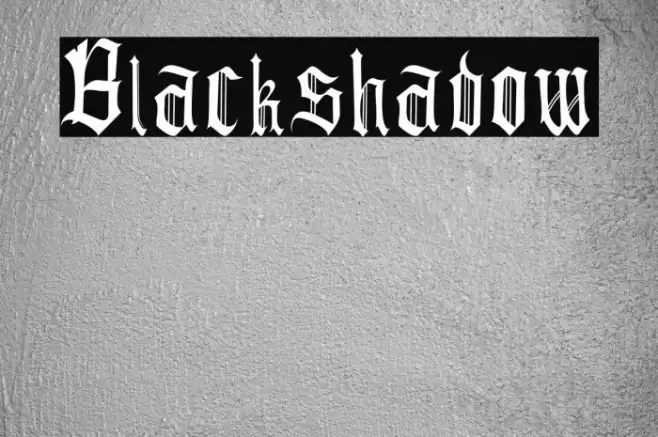 Blackshadow Font examples