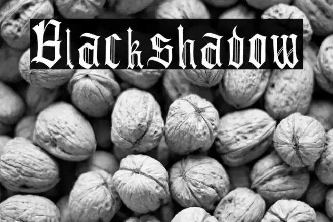 Blackshadow Font examples