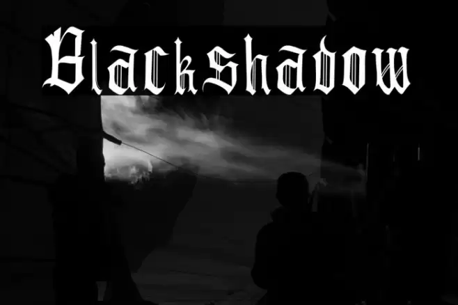 Blackshadow Font examples