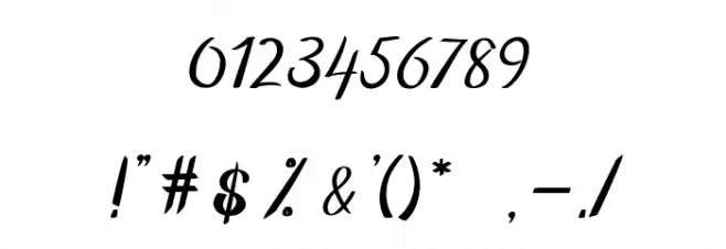 Blackside Font OTHER CHARS