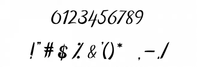 Blackside Font OTHER CHARS