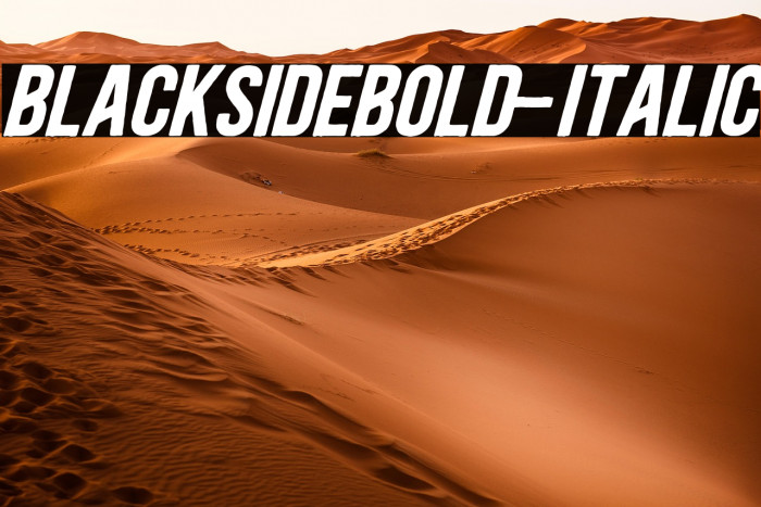 BlacksideBold-Italic Example 1