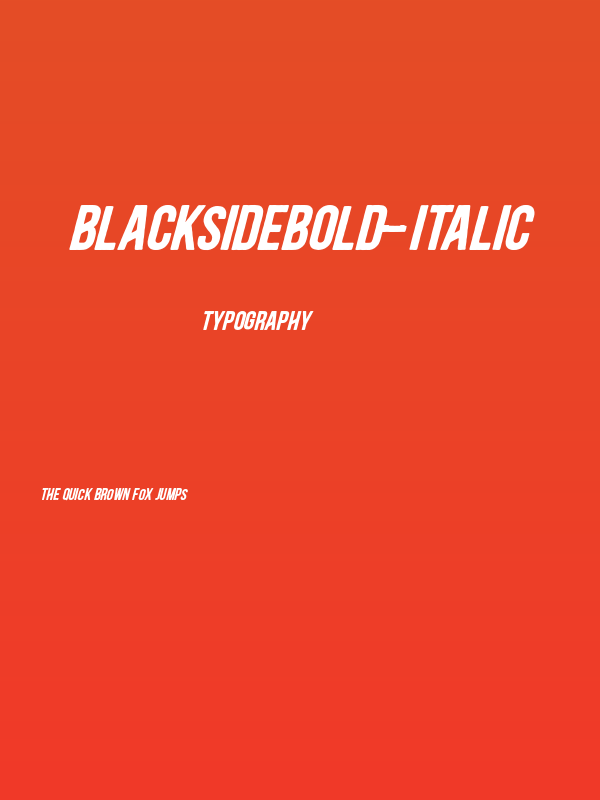 BlacksideBold-Italic Poster
