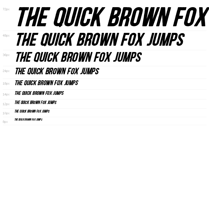 BlacksideBold-Italic Waterfall