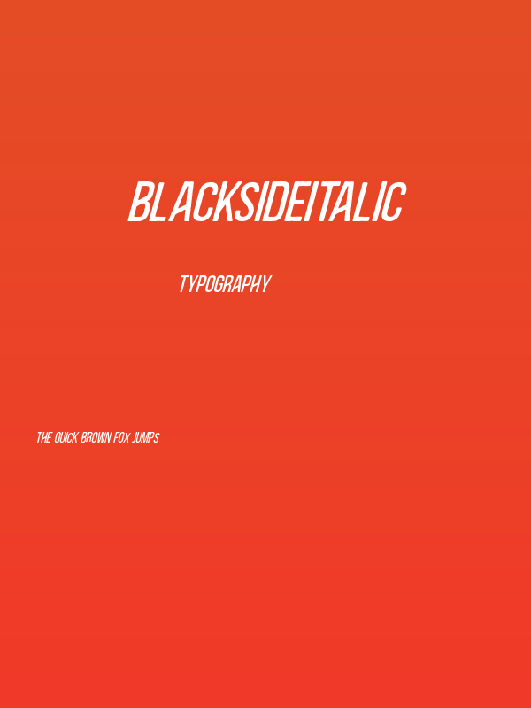 BlacksideItalic Poster