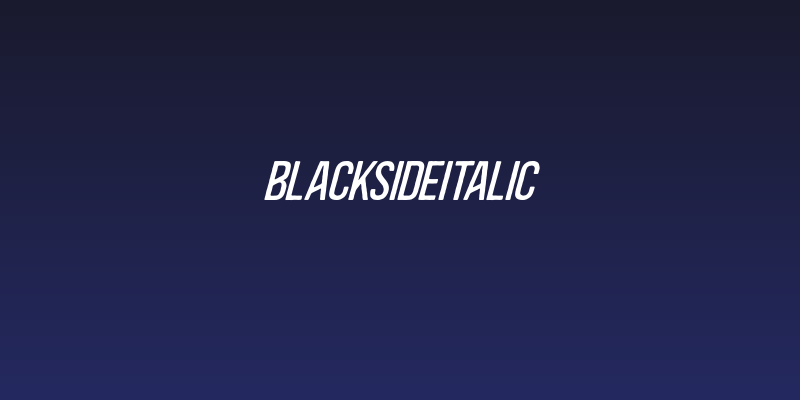 BlacksideItalic Social Header