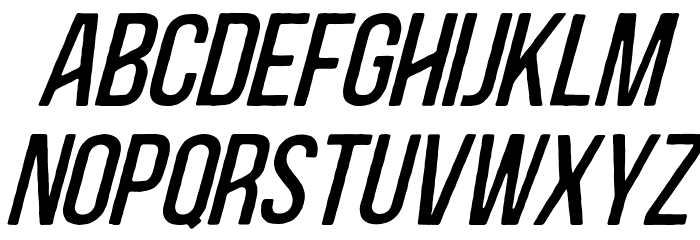BlacksideItalic Font LOWERCASE