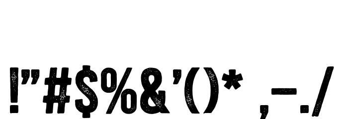 BlacksideRust-Bold Font OTHER CHARS