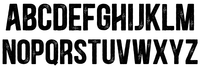 BlacksideRust-Bold Font LOWERCASE