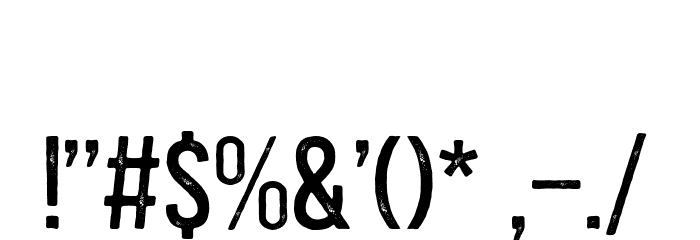BlacksideRust Font OTHER CHARS
