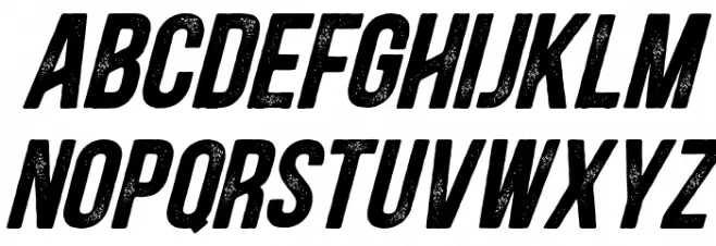 BlacksideRustBold-Italic Font UPPERCASE