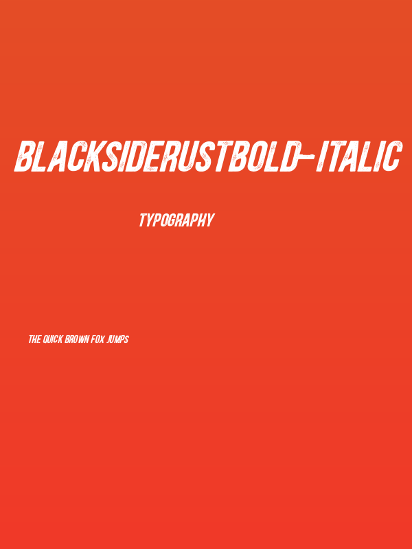 BlacksideRustBold-Italic Poster