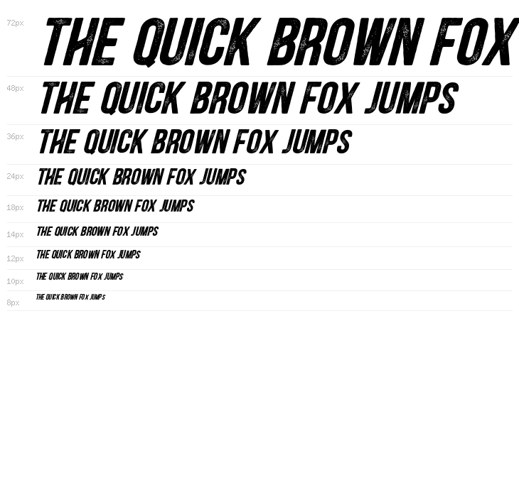 BlacksideRustBold-Italic Waterfall