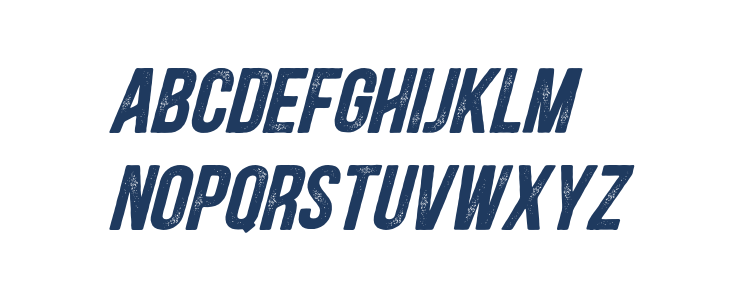 BlacksideRustBold-Italic Lowercase