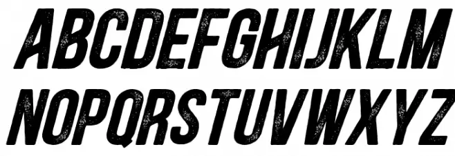 BlacksideRustBold-Italic फ़ॉन्ट लोअरकेस