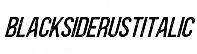 BlacksideRustItalic  Frei Schriftart Herunterladen