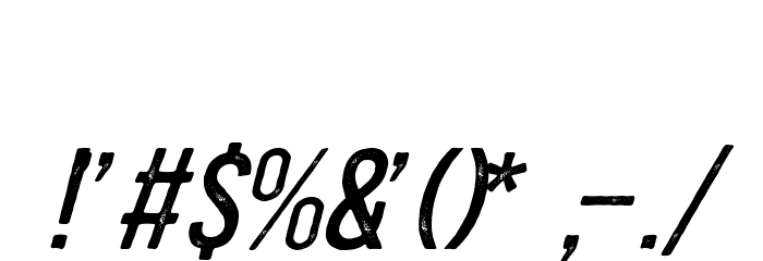 BlacksideRustItalic Font OTHER CHARS