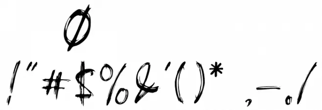 Blacksign Font OTHER CHARS