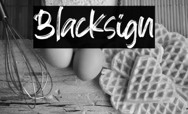 Blacksign Font examples