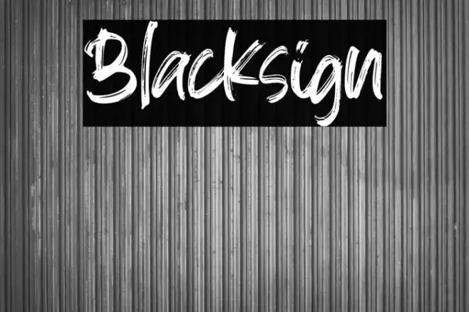 Blacksign Font examples