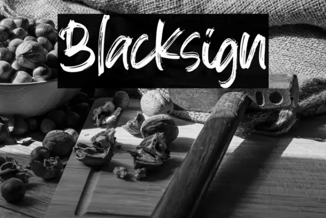 Blacksign Font examples