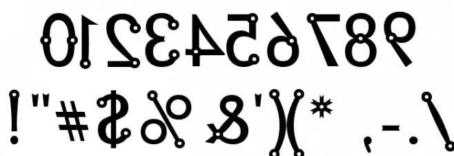 Blacksmith Delight Mirrored Font OTHER CHARS