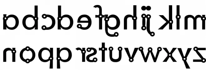 Blacksmith Delight Mirrored Schriftart Kleinbuchstaben